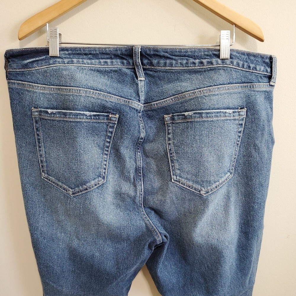 Torrid High Rise Slim Straight Leg Jeans Distressed Medium Wash Blue Women's 20R - Picture 8 of 12